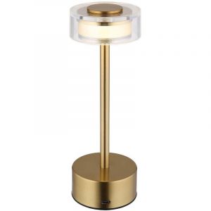 Lampe de table led avec variateur tactile Lampe de chevet Lumière du jour Lampe de salon, laiton, 2,5W 108lm blanc chaud, blanc neutre, blanc froid,