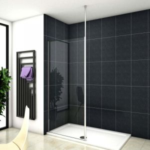 Ocean Sanitaire - Océan Paroi De Douche 60x200cm En 8mm Verre Anticalcaire Et Livré Une Barre De Fixé à Plafond