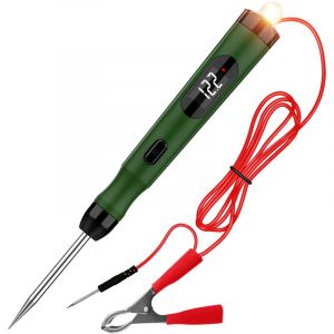 6V 12V 24V Automobile Testeur Electrique Stylo Testeur de Tension avec &eacute;cran LCD, Test de Polarit&eacute;,Lampe,Testeur Fusible Voiture