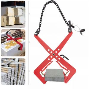 Pinces de levage verticales - Pince pour pavés - Support de trottoir - 325 kg - Support de pierre de 12 à 36 cm - Pour soulever et transporter