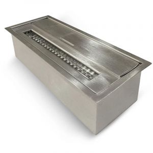 Br&ucirc;leur &eacute;thanol pour chemin&eacute;e 1,5 L, en acier inoxydable 30x12,5xH8,5 cm