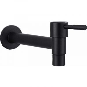 Robinet Piscine Vadrouille, Robinet Mural Noir, Robinet Mural, Robinet Froid, Acier Inoxydable Eau &Eacute;conomis&eacute;e Robinet pour Salle De Bain, &Eacute;vier,