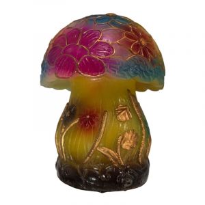 Lampe champignon LED 5,9 pouces, style vintage, lampe de table en verre teinté, lampe champignon colorée, lampe de chevet champignon pour chambre,