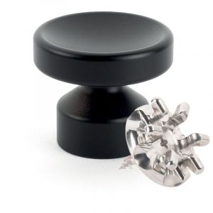 L'attachante - Kit de Fixation : Vis placo Longueur 16 mm Alu + Grande Pat&egrave;re concave Noir