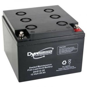 Dyno Europe - accu acide-plomb 12 v - 26 Ah 165 x174.5 x 125 mm