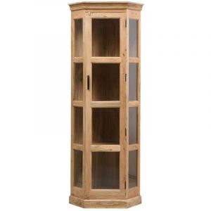 Vitrine d'angle en bois d'acacia Esmée