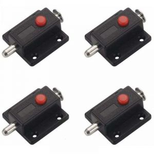 Verrou Targette, loquet &agrave; glissi&egrave;re de s&eacute;curit&eacute; &agrave; bouton &agrave; ressort automatique pour armoire, loquets de porte int&eacute;rieurs et ext&eacute;rieurs fen&ecirc;tres,