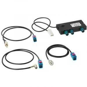 Kit adaptateur antenne amplifie AM FM - DAB DAB+ Fakra SMB Faisceaux Fakra F DIN ISO