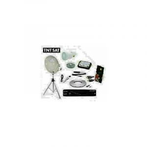 Hdme - pack satellite camping tntsat Trepied + Parabole pliable + Recepteur tntsat + kit 1097 + kit coaxial