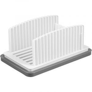 Trancheuse à pain pour pain fait maison, guide-pain réglable avec plateau ramasse-miettes, trancheuse à pain pliable et compacte, outil de coupe de