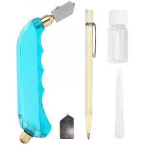 Stylo de Coupe-Verre Rempli d'huile Coupe-Verre Rempli d'huile, Verre Cutter Rempli d'huile Ligne Stylo Ustensile Couteau en Verre Outil de Coupe de