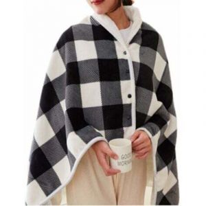 Couverture ch&acirc;le chauffante, Couverture &eacute;lectrique Portable, Couverture chauffante Douce, Poncho &eacute;lectrique, Couverture chauffante USB