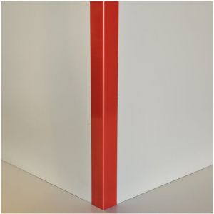 Alucouleur - Lot 5 Corni&egrave;res d'angle ral 3020 Rouge Signalisation - &eacute;paisseur 1,5mm - Long 150 cm (2,5 cm x 4 cm )