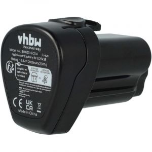 1x Batterie compatible avec Metabo PowerLed 12, PowerMaxx 12 Basic, PowerMaxx 12, PowerMaxx 12 Pro outil &eacute;lectrique (2000 mAh, Li-ion, 10,8 v) - Vhbw