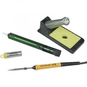 Set de soudure Antex SK12P 12 w +370 &deg;c (max) avec support, avec pompe &agrave; dessouder, avec &eacute;tain &agrave; souder