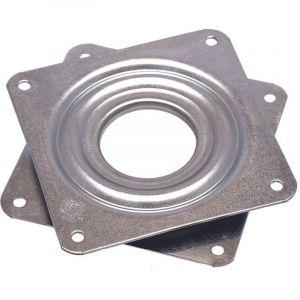 Cyclingcolors - Plateau rotatif carré plaque pivotante à roulement à billes 80 x 80mm tv Plaque Pivotant Meuble Hifi Présentoir Tournant Support