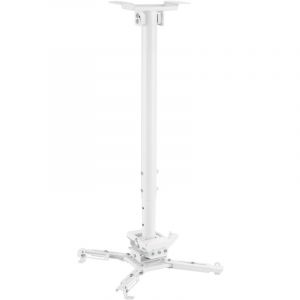 Support plafond vidéoprojecteur, Hauteur 60-90cm, Blanc