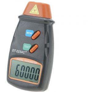 Tachym&egrave;tre num&eacute;rique, DT-2234C + Tachym&egrave;tre photo LCD sans contact Mini-testeur de tours/minute Compteur, plage tachym&eacute;trique 2.5RPM-99.999RPM