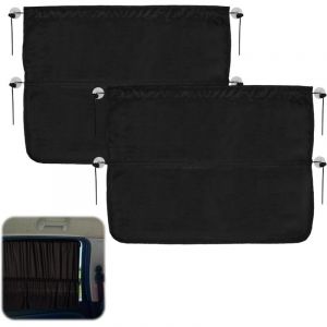 2 Pi&egrave;ces Rideau Voiture, 46 x68cm Universal Chaussette Voiture Soleil, Universal Protection Solaire Voiture B&eacute;b&eacute;, Pare Soleil Voiture Opaque,