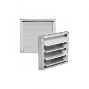 Aierq Grille d'aération - Grille de Ventilation Extérieure en Acier Inoxydable Carré avec Lamelles Mobiles Convient pour Sèche-linge Climatiseur