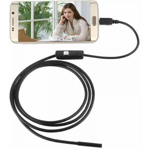 Cordon souple de 5,5 mm &agrave; 2 m USB Endoscope, cam&eacute;ra HD 2 en 1 USB Inspection Cam&eacute;ra endoscope pour Android