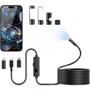 200X Microscope pour Enfants, Microscope Numérique Portable avec Écran IPS de 2", Microscope de Poche avec 8 LED Réglables, Vue PC Compatible avec