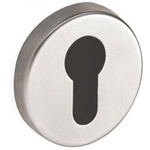 Vachette - Paire de rosace condamnation &agrave; voyant inox pour ovalis 080881