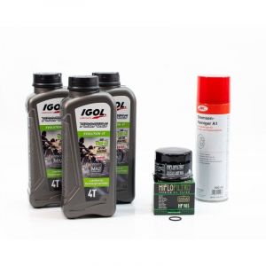 Kit Entretien Vidange pour YAMAHA XP 500 TMAX de 2001 &agrave; 2016 - IGOL PROPULS EVOLUTION 10W40 3L