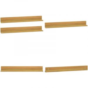 Étagères murales 2 pcs 90x10x10 cm Bois de teck massif - Etagere Murale - Etageres Murales - Rangement Mural - Decoration Murale - Bois De Teck