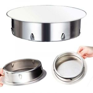 Bouchon Tuyau de Poele 125mm Chapeau Chemin&eacute;e en Acier Inoxydable Bouchon Chemin&eacute;e Perfor&eacute; pour Tous Types Tuyaux Po&ecirc;le de 125 mm Cache Tuyau en