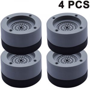 Jormftte - Amortisseur de vibrations, amortisseur de vibrations de tapis anti-vibration 4 pièces pour lave-linge et sèche-linge 4 cm (gris, 4cm)