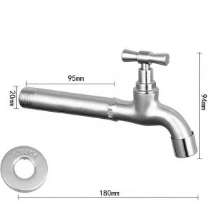 Acier Inoxydable Robinet D'Arrosage,Mural Evier, Robinet De Jardin Universel,applicable Robinet d'installation de piscine,bouche filtrante,Version
