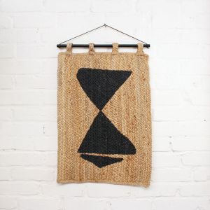 House Doctor - Tenture murale 'Maha' en chanvre avec support