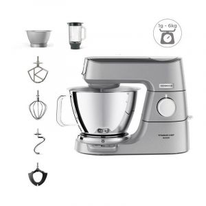 Kenwood - KVC85.124.SI - Robot patissier Titanium Chef Baker - 2 bols en inox 3,5L et 5L - Balance integree 6kg - Blender 1,8L - 1