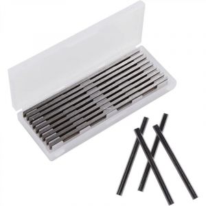 10 Pi&egrave;ces Ensemble de Rabot Electrique Lame, 82mm Raboteuse, pour Rabot Bosch HSS Lame, 82x5.5x1.2mm, pour Rabots Makita, Black & Decker, Bosch,