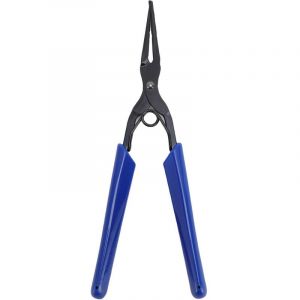 Pince &agrave; fibre optique, pince &agrave; bride &agrave; long bec, outil d'insertion et de retrait de connecteurs &agrave; fibre optique avec poign&eacute;e antid&eacute;rapante, adapt&eacute;e