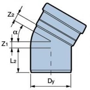 Coude en PVC 200/67 pour assainissement extérieur
