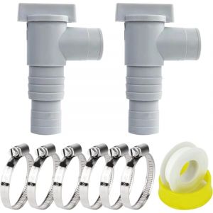 Rapanda - Vanne Piscine 32mm 38mm, Vanne d'entretien/D'arrêt pour Piscine avec Raccord De Tuyau De 32/38mm, Raccord Piscine 32 38, Accessoire Piscine