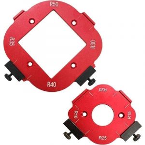 Gabarit de d&eacute;fonceuse en alliage d'aluminium, outil auxiliaire de coupe &agrave; l'arc, gabarit d'angle pour d&eacute;fonceuse R10 R15 R20 R25 R30 R35 R40 R50