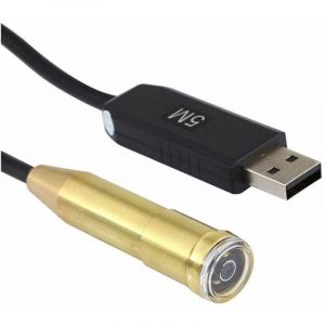 Endoscope industriel 15m d'USB d'endoscope de canalisation de lentille imperm&eacute;able de cuivre de 14,5 mm