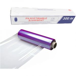 6 Rouleaux de Film Etirable Alimentaire Transparent avec zipcut - 300M x 45CM - &Eacute;paisseur 8 Microns - pvc Sans Phtalates - Conservation S&eacute;curis&eacute;e