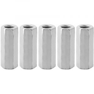 Sjlerst - 5Pcs Écrou Manchon Acier Carbone M12, Manchon Hexagonal M12 50, Ecrou Long M12 de Connecteur Tige Filetée M12 de Douille Écrou Fixations