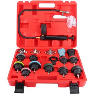 D&eacute;tecteur de Fuite de R&eacute;servoir d'eau, Kit de Testeur de Pression de Liquide de Refroidissement, Pompe &agrave; Main de Test de Pression, Kit de Testeur de