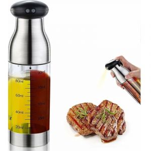 Vaporisateur Huile d'olive 200ML, spray huile cuisine 2 en 1, distributeur d'huile et de vinaigre, spray de cuisson pour la cuisson, les grillades,