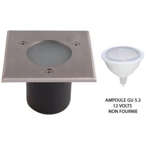 Spot encastrable pour abords de piscine &agrave; ampoule interchangeable GU5.3 - 12 Volt - &Oslash; 10 cm