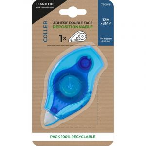 D&eacute;rouleur adh&eacute;sif permanent double-face 12 m