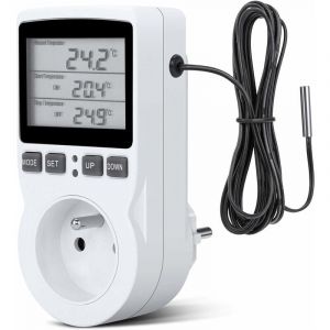 Ymyny - Regulateur Température Numérique,Prise Thermostat Chauffage Refroidissement Regulateur De Temperature LCD,200v-250v pour Régulateur
