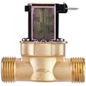 Lectrovanne Magn&eacute;tique &eacute;lectrique en Laiton Normalement Ferm&eacute;e de 1/2 Pouce ac 220 v pour le Contr&ocirc;le de l'eau - &Eacute;lectrovanne Magn&eacute;tique 220 v