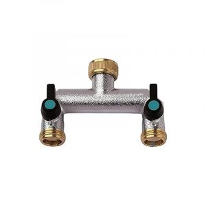 Suinga - Robinet de jardin, Robinet Double Sortie Répartiteur d'eau 2 Voies Robinet Double Femelle 3/4'' 2 Sorties Mâle