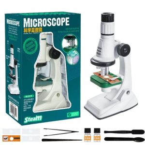 Microscope Enfant Loupe &Eacute;ducative Scolaire Pocket,Loupe Grossissement 200X &agrave; 1200X avec &Eacute;clairage LED pour Jeunes Curieux Filles Gar&ccedil;ons &Eacute;coliers